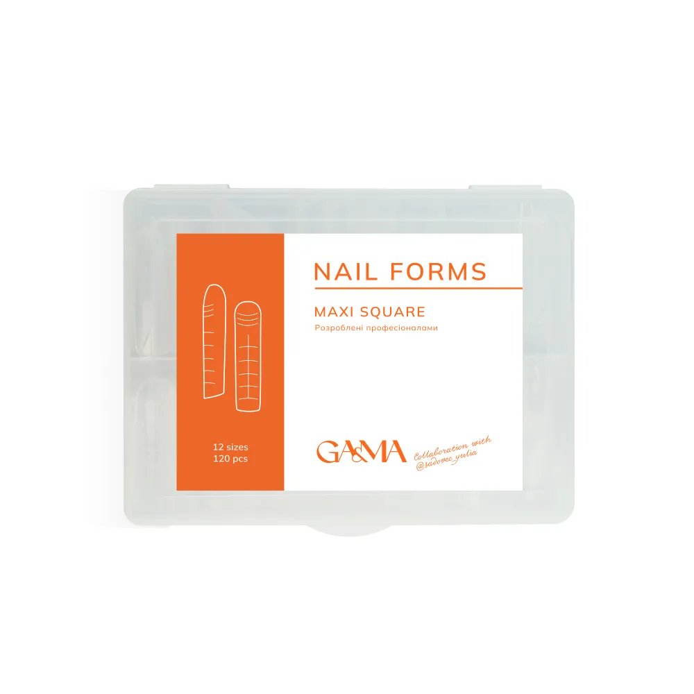GA&MA viršūtinės formelės Maxi square/ Nail forms Maxi square